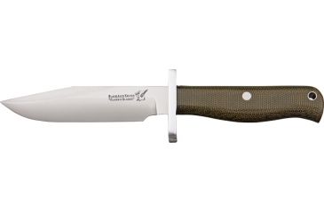 Image of Uncle Mikes Classic Blades Halo Fixed Blade Knife, 3.625in, A-2 Tool Steel Clip Point, Green Cavas Micarta Border Patrol Handle BCB12GM