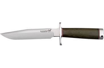 Image of Uncle Mikes Classic Model 7 Fixed Blade Knife, 7in, A-2 Tool Steel, Green Canvas Micarta Handle, Guard and Pommel BCB7GM