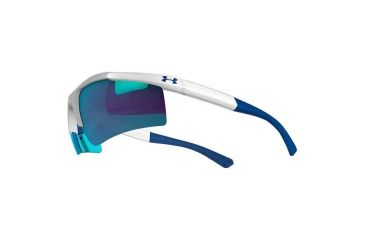 Image of Under Armour Core, Satin White Frame w/Blue Rubber, Gray w/Blue Lens, U8600035-114061
