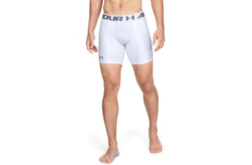Image of Under Armour HeatGear Armour Mid Boxer - Mens, White, X-Large, 1289566100XL
