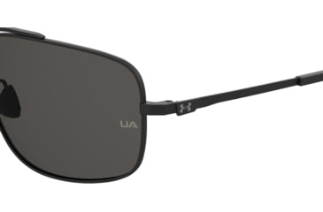 Image of Under Armour Impulse Sunglasses with Matte Black Frame and Grey Polarized Lens, Medium, UA0015GS 003-M9