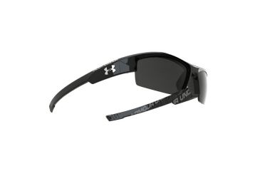 Image of Under Armour Nitro, Shiny Black Frame w/Charcoal Rubber, Gray Lens, U8600047-6000