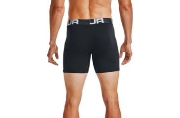 Image of Under Armour UA Charged Cotton 6in Boxer Briefs 3 Pack - Mens, Black, Extra Large, 1363617001XL
