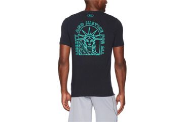 Image of Under Armour Ua Freedom Lady Liberty T-shirt, Black - 1316774001XXL