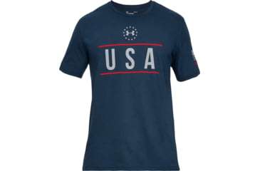 Image of Under Armour UA Freedom USA Chest T-Shirt - Mens, Academy, Extra Large, 1327555408XL