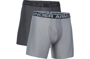 Image of Under Armour UA Original Series 6in Boxerjock 2-Pack - Mens, Carbon Heather, Small, 1282508092SM