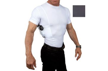 Image of UnderTech Undercover Mens Concealment Holster Crew Neck Coolux Shirt,White,XL T1018WH-XL