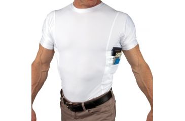 Image of UnderTech Undercover Mens Travel Safe Crew Neck Shirt,White,2XL TS0293WT-2X