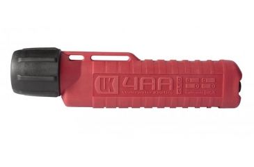 Image of Underwater Kinetics 4AA eLED - Herculite, Red/Black Retail single pack, Girl side label, tail switch, with batteries, Red 514617