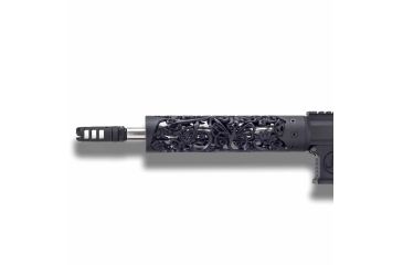 Image of Unique-ARs Lotus Dragon Handguard with Dolos Locking Ring, Cerakote Armor Black, 9 in doloslotus9