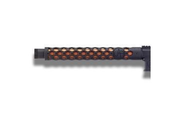 Image of Unique-ARs UAR Hex AR-15 Handguard, Cerakote Armor Black/Anodize Black, 7in, uarhex7