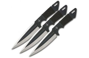 Image of United Cutlery Kit Rae BlackJet Triple Thrower Set w/Sheath KR0033B