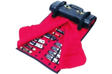 Image of United Cutlery Knife Roll 50-60 Folding Knives Black With Handle UC1183