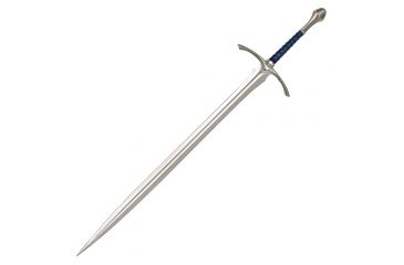 Image of United Cutlery LOTR Glamdring Sword,35.625in,Tempered Stainless Blade,Black Leather Wrapped Handle UC1265
