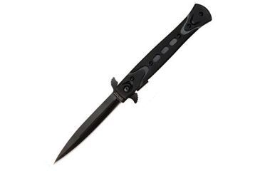 Image of United Cutlery Rampage Assisted Open Stiletto, Small, Black Handle &amp; Blade UC2885
