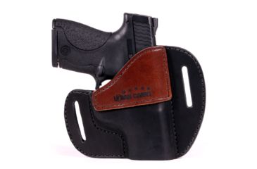 Image of Urban Carry CarryPro OWB for Shield 9, Shield 40, XDs, Glock 43, Right Hand, Brown / Black uc-OWB-04-brbk