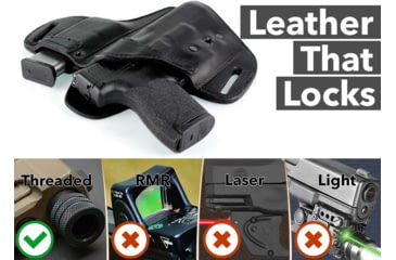 Image of Urban Carry LockLeather OWB w/ Magazine Holster Size #207, Right Handed, Black, LL-OWBMG-207-BK-R