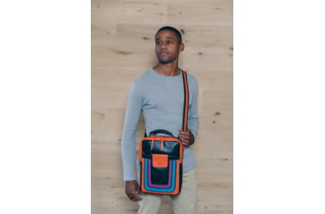 Image of Urbn Chc Poseidon Bulletproof Bag, Orange/Black/Blue/Indigo, Medium, POSORG/002