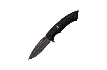 Image of US Army Folding Blade, 3.5in, Stainless Steel Blade, Black Aluminum Handle A-A1025BSW