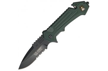 Image of US Army Rescue Linerlock A/O, Serrated Knife USAA1006GS