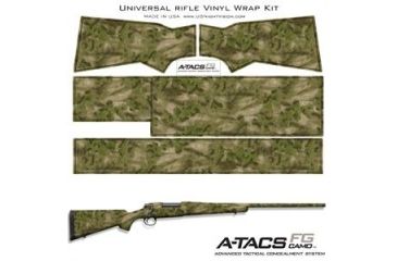 Image of US Night Vision A-TACS Camo Pre-Cut Universal Rifle Skin Vinyl Wrap, 20x30in, A-TACS Camo FG 116541
