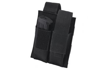 Image of US Peacekeeper Double Pistol Magazine Pouch 1000 Denier Nylon, Black, 4in x 5in x 1in, NSN NO, P22020