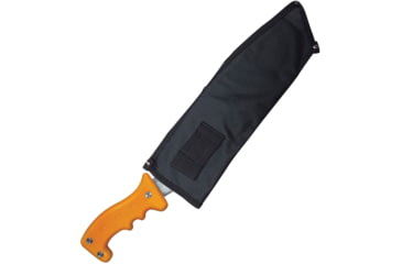 Image of UST Blazer Parang Machete, 19.25in Overall, 13.5in Satin Carbon Steel Blade, Orange Textured Synthetic Handle, Black Nylon Sheath, Orange, 20-CUT0009-08