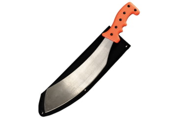 Image of UST Blazer Parang Machete, 19.25in Overall, 13.5in Satin Carbon Steel Blade, Orange Textured Synthetic Handle, Black Nylon Sheath, Orange, 20-CUT0009-08