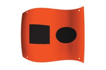 Image of UST Marine Distress Signal Flag, Orange 50-51040-1CRD