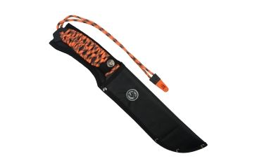 Image of UST ParaChete 9.0 PRO Machete w/ParaTinder Utility Cord, Fire Starter, Whistle, Orange 20-12241