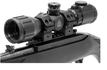 Image of UTG PRO 1 in High Profile P.O.I Picatinny Rifle Scope Rings, Black, 2 Pieces RWU012520