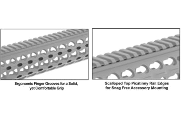 Image of UTG Pro Keymod Ruger RPR 15in Super Slim Free Float Handguard, Black, MTU041SSK