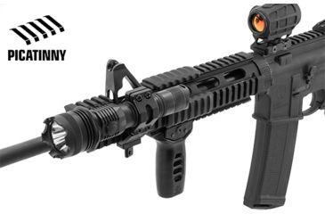 Image of Leapers UTG Pro Super Slim Vertical Foregrip, Picatinny, Aluminium, Matte Black, MT-FGP01