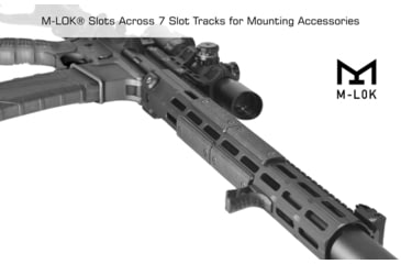 Image of UTG Pro UTG Pro Super Slim SD M-LOK Free Float handguard, 16 in, Black, MTU047XLM
