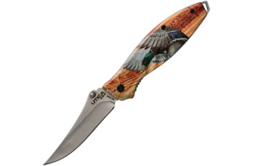 Image of Utica Fowl Catcher II Linerlock Folding Knife, 3.63 satin finish 8Cr13MoV stainless clip point b, Aluminum handle, 91-1028CP