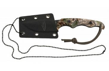 Image of Utica Team Realtree Series Neck Knife with Sheath, Black/Camouflage, 91-RT902CP