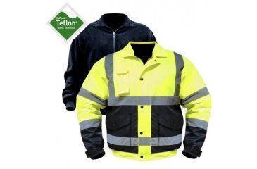 Image of Utility ProWear High Visibility Bomber Jacket w/zip out liner Class 3, YLW, XLARGE UHV563-XL-Y