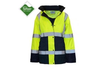 Image of Utility ProWear Ladies Parka, YLW &amp; NAVY, MEDIUM UHV664-M-YN