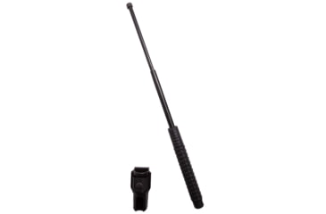 Image of Campco Expandable Hardened Steel Baton, 21in, Anti-Slip Rubber Grip, Black, UZIEXB21