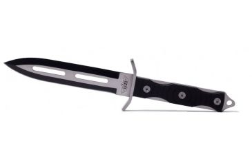 Image of UZI Mossad Steel Single Egded Blade, Black and Silver UZK-FXB-006