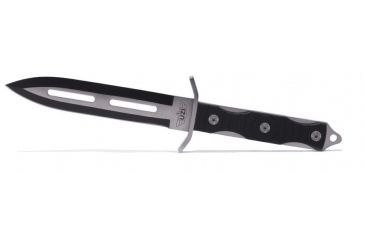 Image of UZI Mossad Steel Single Egded Blade, Black and Silver UZK-FXB-007