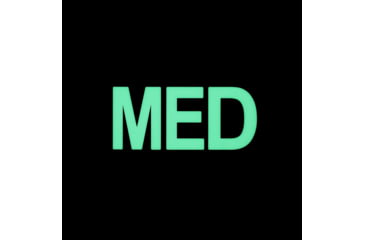 Image of Vanquest Gear MED Medical Glow In The Dark Patch, Red, Small, 9ZMEDI-175-RD-GITD