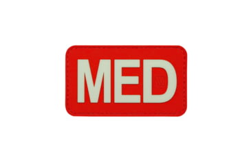 Image of Vanquest Gear MED Medical Glow In The Dark Patch, Red, Small, 9ZMEDI-175-RD-GITD