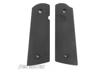 Image of Strike Industries Polymer Extreme CNC 1911 Pistol Grip, Golf Ball Dimple Pattern, Matte Black PX06