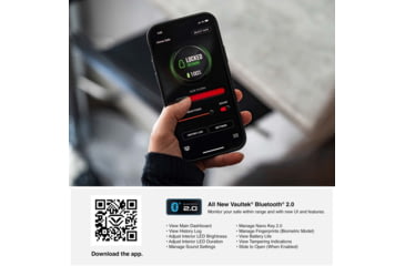 Image of Vaultek Safe Compact Bluetooth 2.0 Smart Safe, 20 Series, Black, VS20-BK