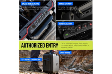 Image of Vaultek Safe LifePod XT Enthusiast Storage w/5 Pistol Racks, 2 Magazine Racks and Interior Lid Organizer, Black, VLP-XT2i-BK