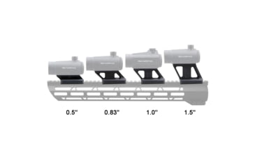 Image of Vector Optics 0.83in Profile Cantilever Picatinny Riser Mount, Black, MAV-P08