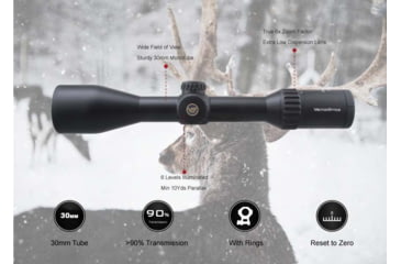 Image of Vector Optics Continental x6 3-18x50 CDM Hunting Riflescope, 30mm Tube, 0192687279043