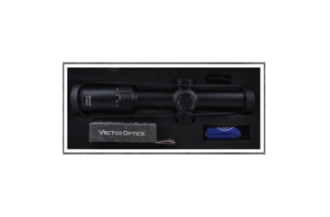 Image of Vector Optics Taurus Rifle Scope, 1-6x24mm, First Focal Plane, 30mm Tube, VTC-CMIL Illuminated Reticle, 6061-T6, Black, SCFF-27