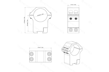 Image of Vector Optics 25.4mm Dovetail Rings-High